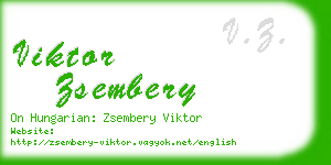 viktor zsembery business card